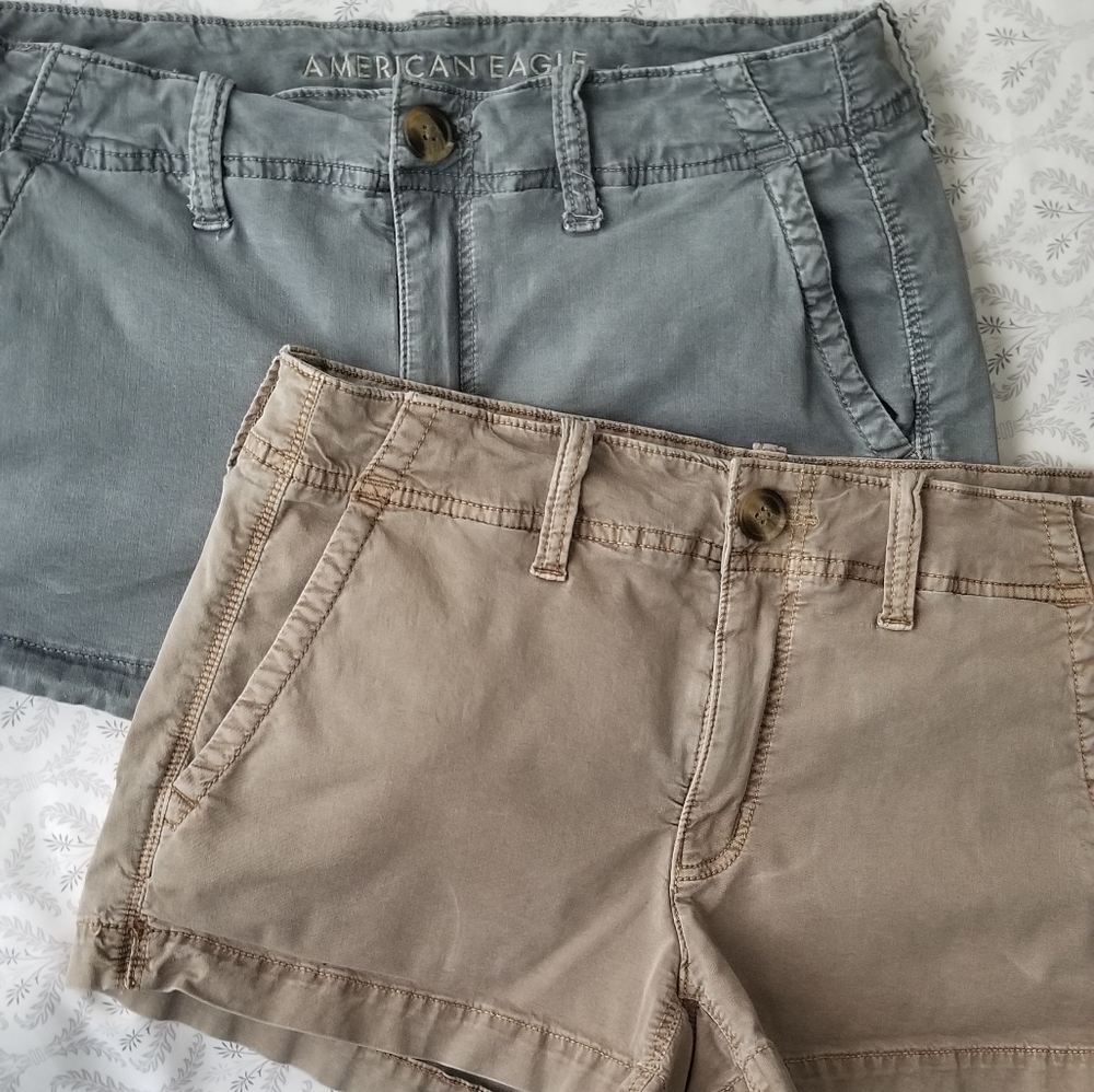 Set Of 2 AE American Eagle Shortie Shorts sz 6